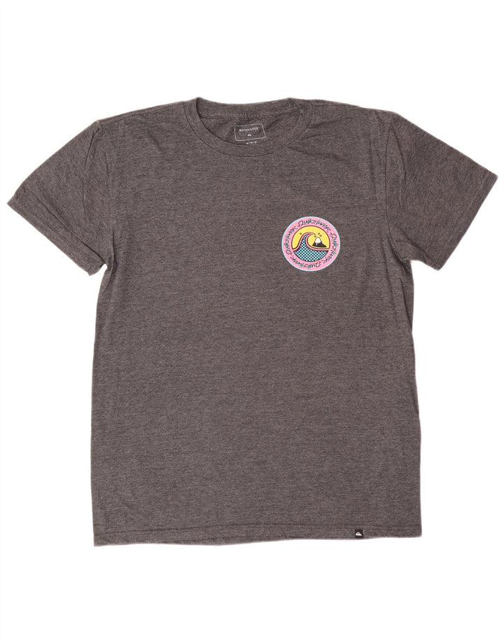 Quiksilver Herren-T-Shirt mit normaler Passform, mittelgrauer Baumwolle