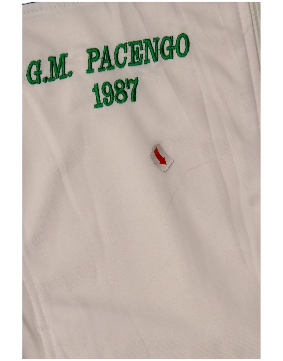 ASICS Herren-Trainingsanzugoberteil mit Grafik, mittelweißes Farbblock-Polyester