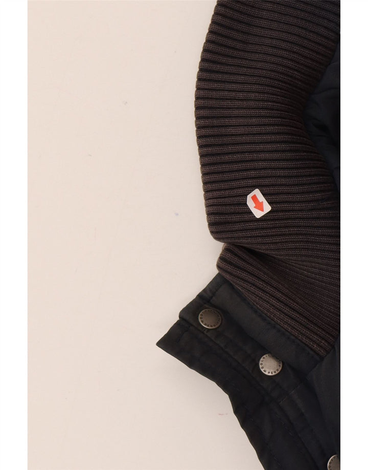 Woolrich Herren-Utility-Jacke UK 40 Große marineblaue Baumwolle