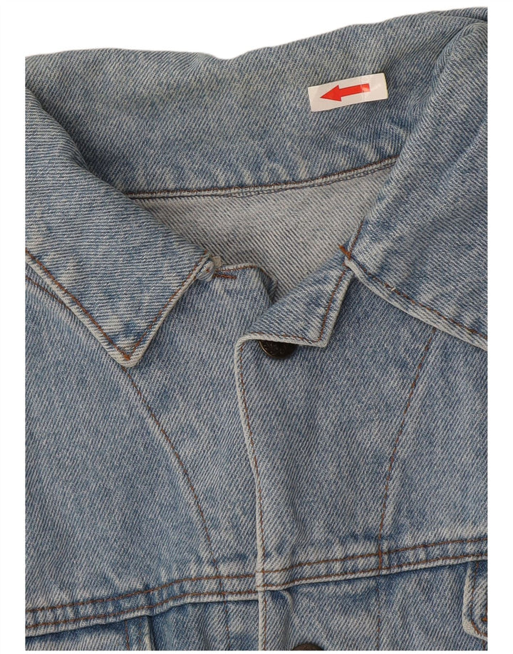 Vintage-Jeansjacke mit Grafik für Jungen, 11–12 Jahre, Blau