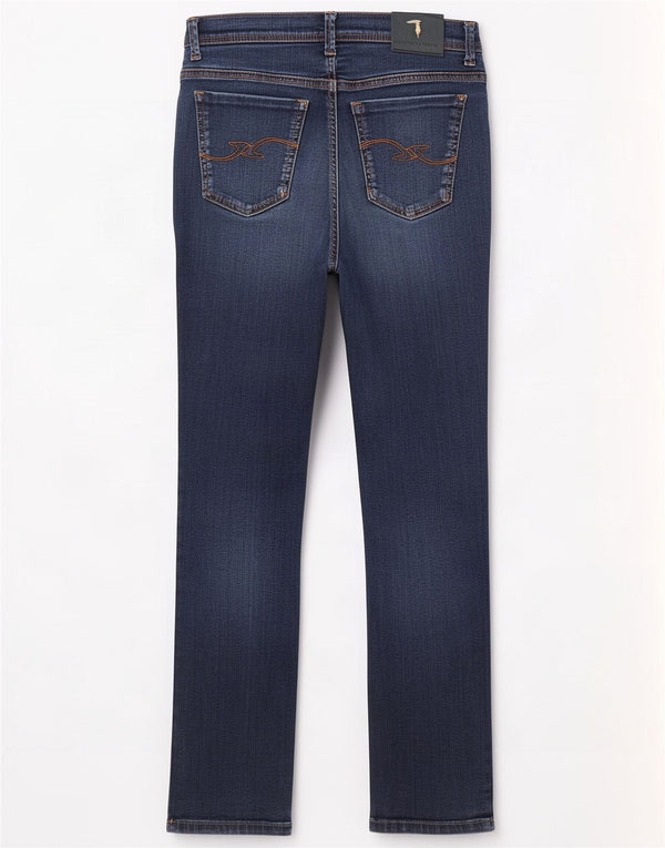 Trussardi Damen Slim Jeans W28 L28 Blau