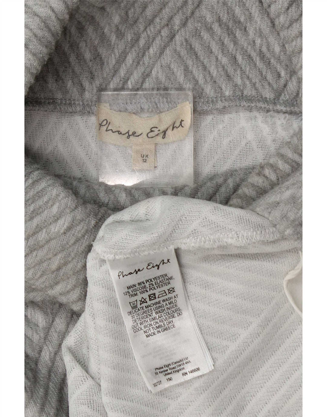 Rollkragenpullover für Damen von Phase Eight, Gr. 12, mittelgrau, geometrisch
