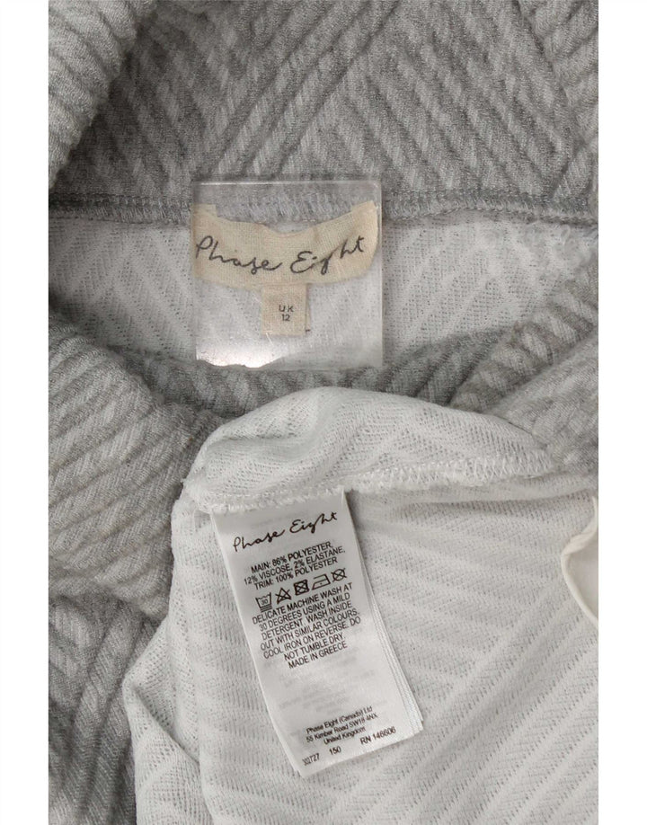 Rollkragenpullover für Damen von Phase Eight, Gr. 12, mittelgrau, geometrisch