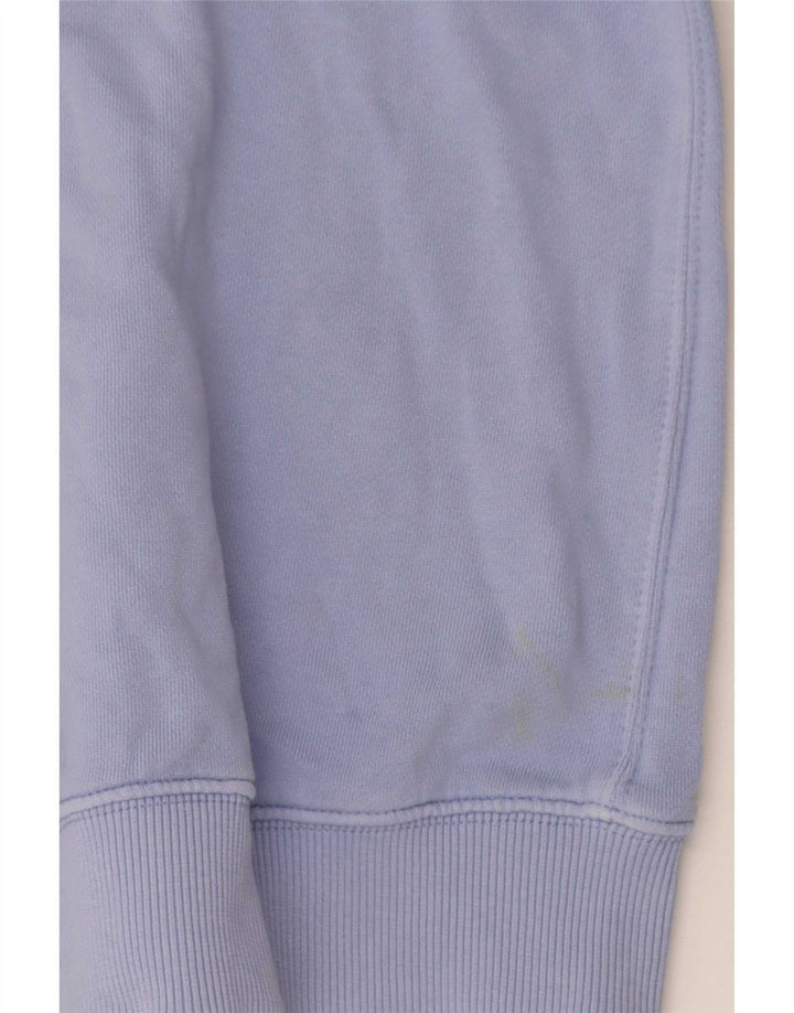 Fat Face Damen-Sweatshirt-Pullover UK 12 Mittelblaue Baumwolle