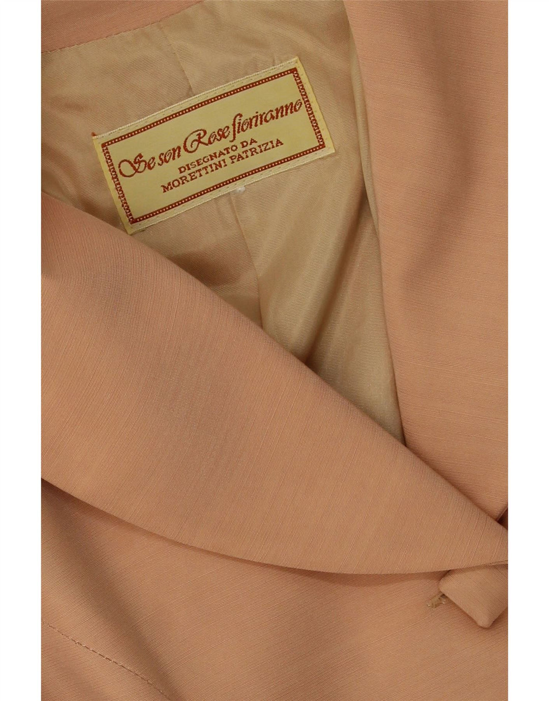 VINTAGE Womens 6 Button Blazer Jacket UK 10 Small Pink Acetate Vintage Vintage and Second-Hand Vintage from Messina Hembry 