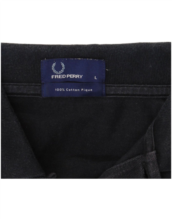FRED PERRY Herren-Poloshirt, große marineblaue Baumwolle