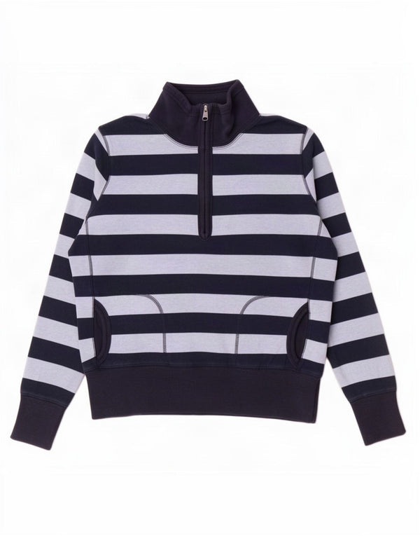 Marks & Spencer Damen Sweatshirt Pullover UK 14 Large Marineblau gestreift