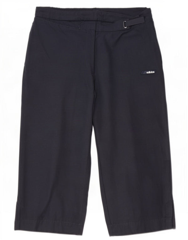 Adidas Damen Bermudashorts UK 12 Medium W30 Marineblau Baumwolle