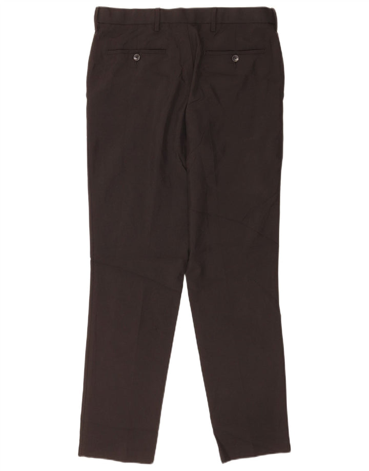 Marks & Spencer Herren Slim Fit Freizeithose W32 L31 Schwarz Polyester