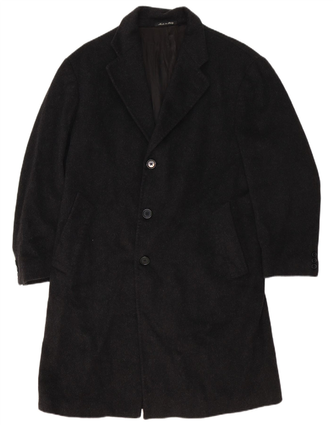 Fratelli Bacci Herrenmantel UK 40 Large Grauer Kaschmir