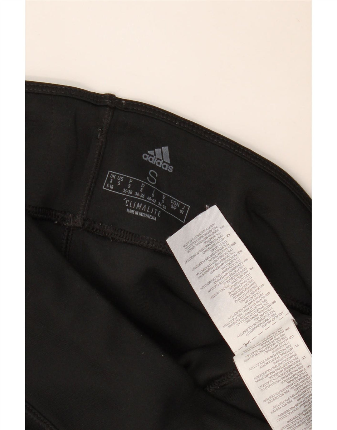 ADIDAS Damen Climalite Leggings UK 8/10 Small Schwarz Polyester