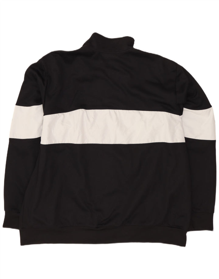 ADIDAS Herren-Trainingsanzug mit grafischem Oberteil, 2XL, schwarzes Farbblock-Polyester