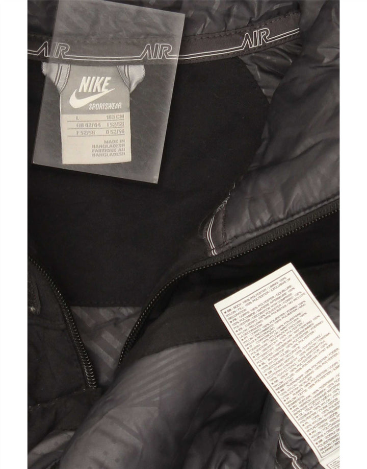 Nike Herren Graphic Hooded Wattierte Jacke UK 42/44 Large Schwarz Polyester