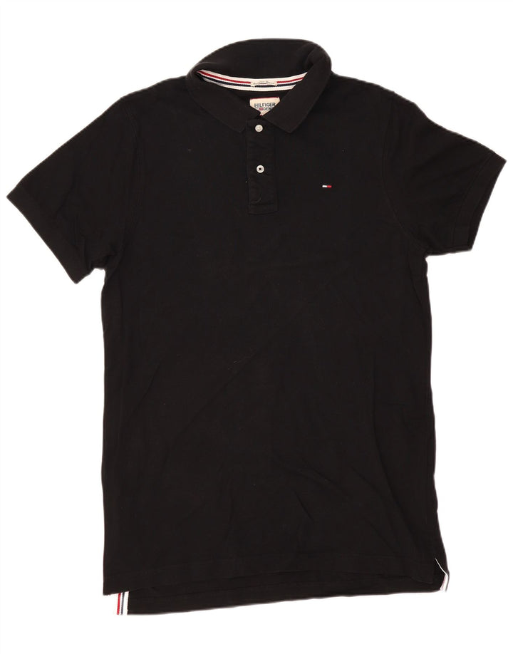 TOMMY HILFIGER Herren Poloshirt XL Schwarz Baumwolle