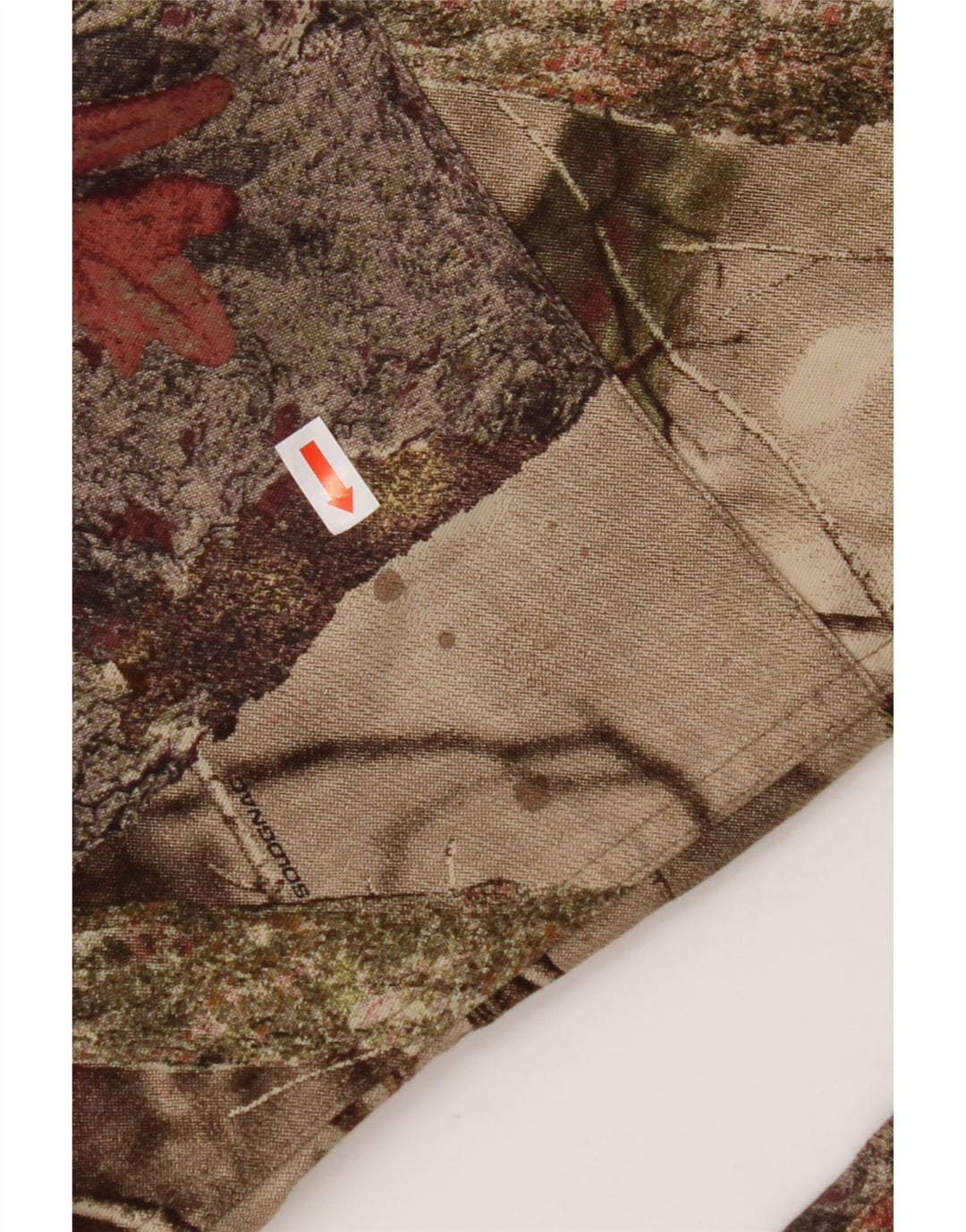 DECATHLON Gerade Cargohose für Damen, Größe S, W27, L30, Beige, Blumenmuster, Baumwolle