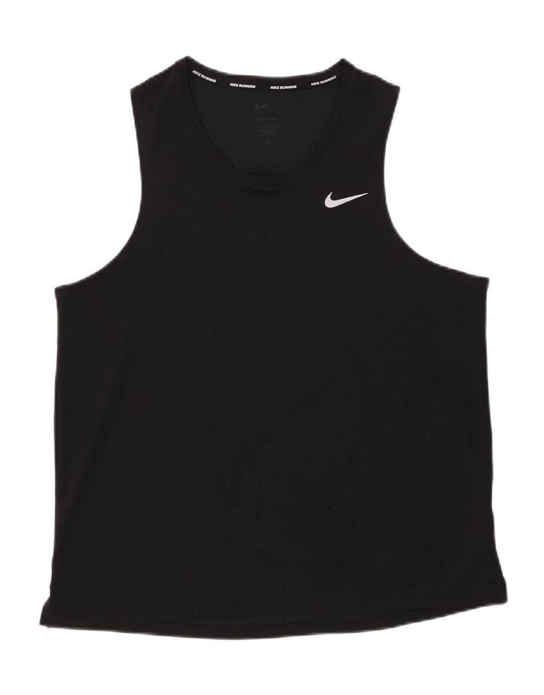 Nike Damen Dri Fit Weste Top UK 16 Large Schwarz Polyester