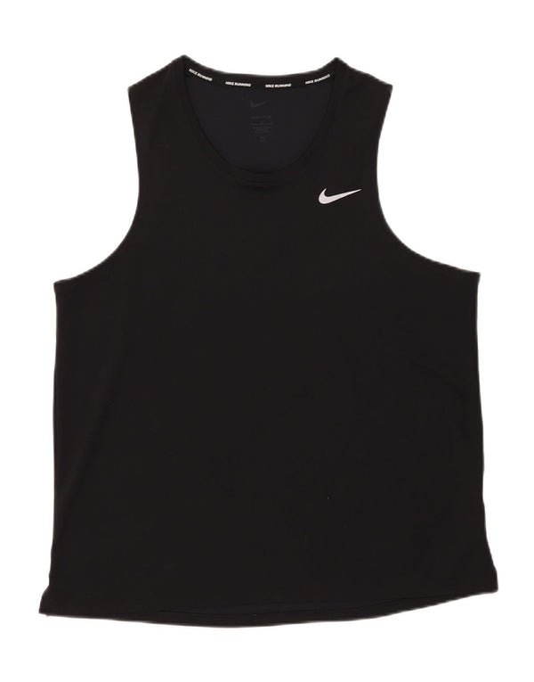 Nike Damen Dri Fit Weste Top UK 16 Large Schwarz Polyester