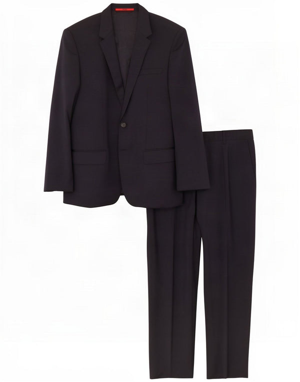 Hugo Boss Mens 2 Button Piece Suit UK 46 Small W34 L26 Navy Blue