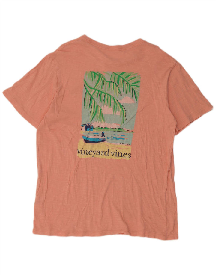 Vineyard Vines Herren-T-Shirt mit Grafik, Mittelrosa, Baumwolle