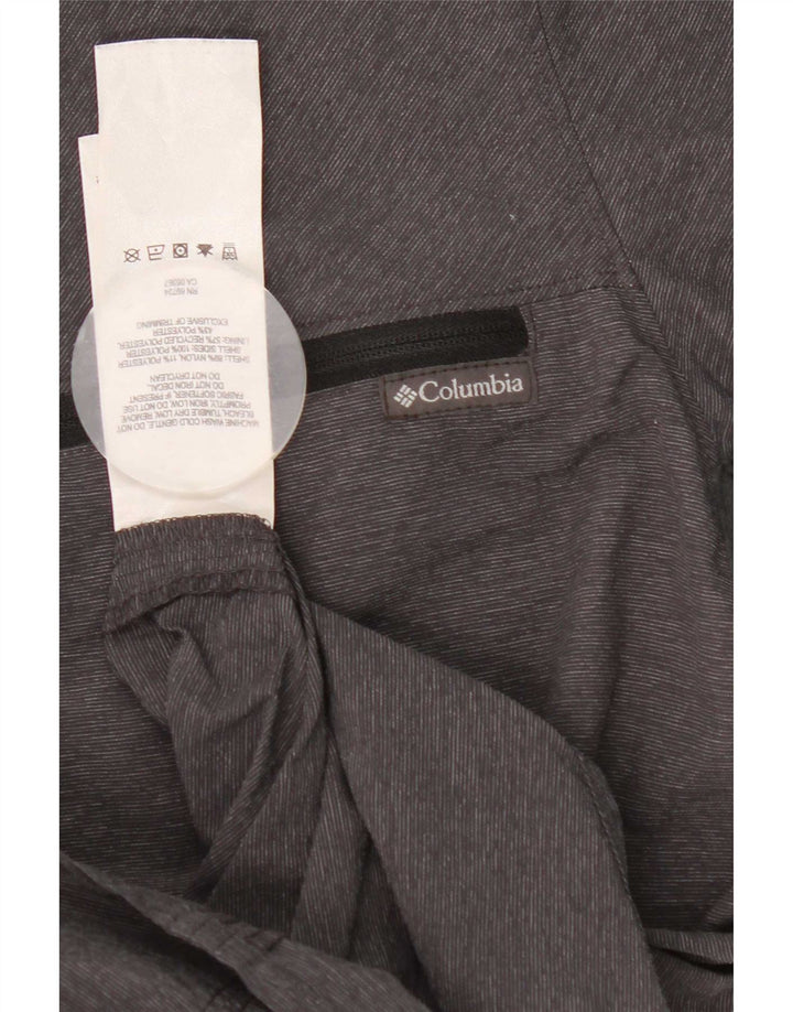 Columbia Herren-Kurzarmhemd aus mittelgrauem Nylon