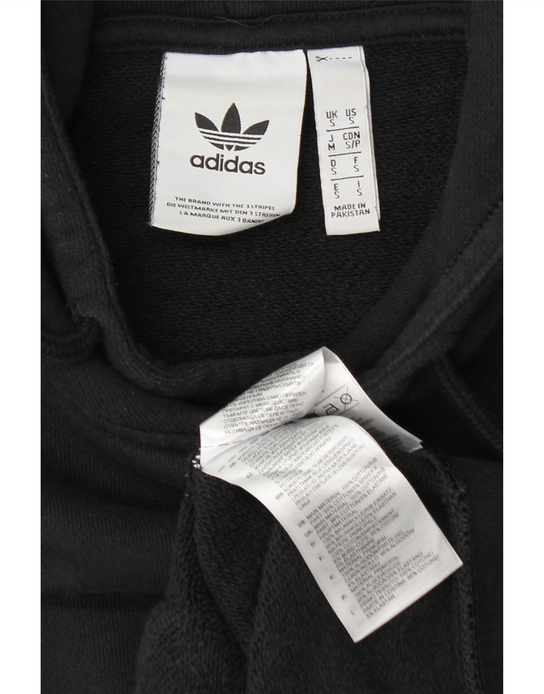 Adidas Herren Kapuzenpullover Small Schwarz Baumwolle