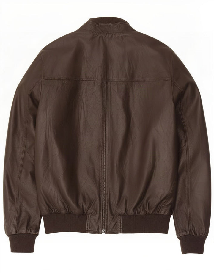 Vintage Herren Lederjacke IT 60 5XL Braun
