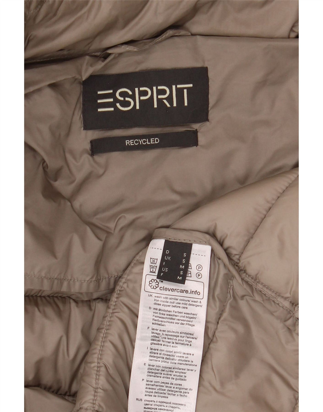 ESPRIT Wattierter Damenmantel UK 10 Small Beige Polyamid