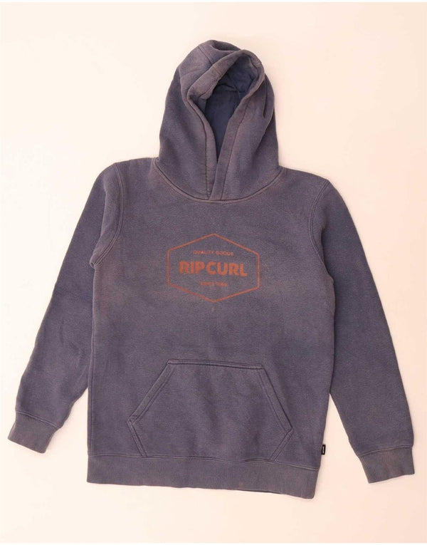 Rip Curl Jungen-Kapuzenpullover mit Grafik, 13–14 Jahre, groß, blaue Baumwolle