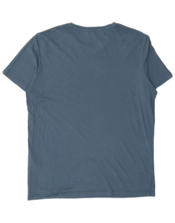 JACK & JONES Herren Grafik T-Shirt Top XL Blau Baumwolle