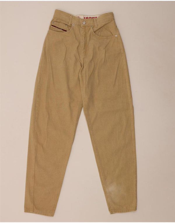 Jessi Damen Slim Tapered High Waist Jeans W29 L32 Beige Baumwolle