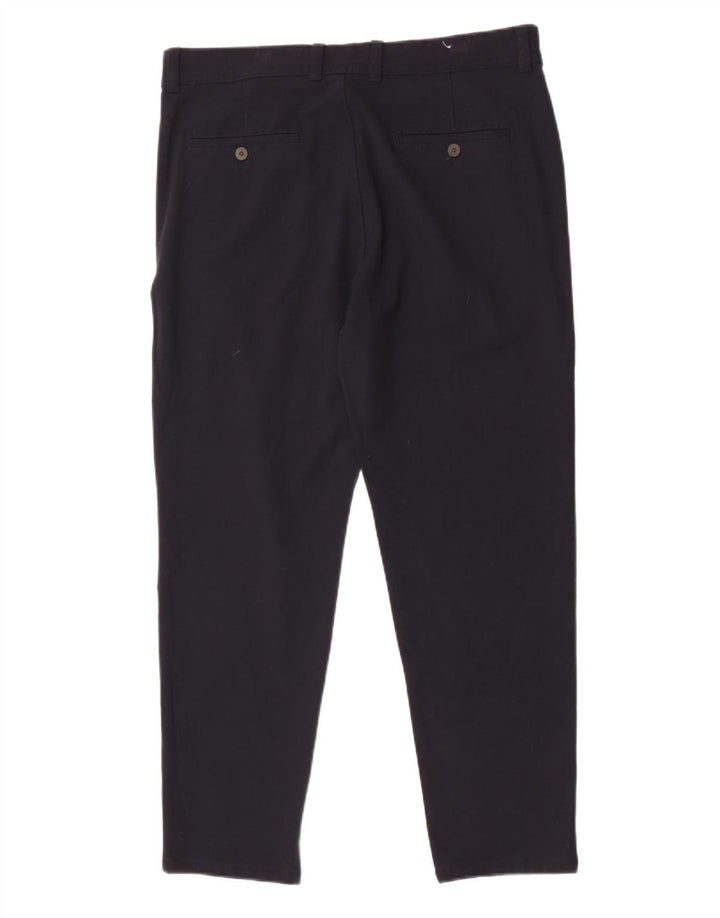Zara Herren-Chinohose, EU 44, Größe L, W34, L28, Marineblau, Polyester