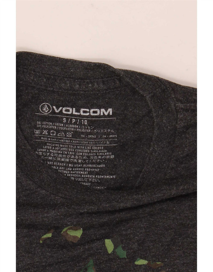 Volcom Herren-T-Shirt mit Grafik, Größe S, grau meliert, Baumwolle