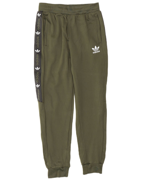 Adidas Jungen-Trainingshose, Jogginghose, 13–14 Jahre, Khaki, Farbblock