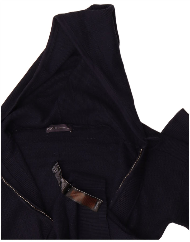 Marks & Spencer Damen-Cardigan-Pullover UK 10 Small Marineblaue Viskose