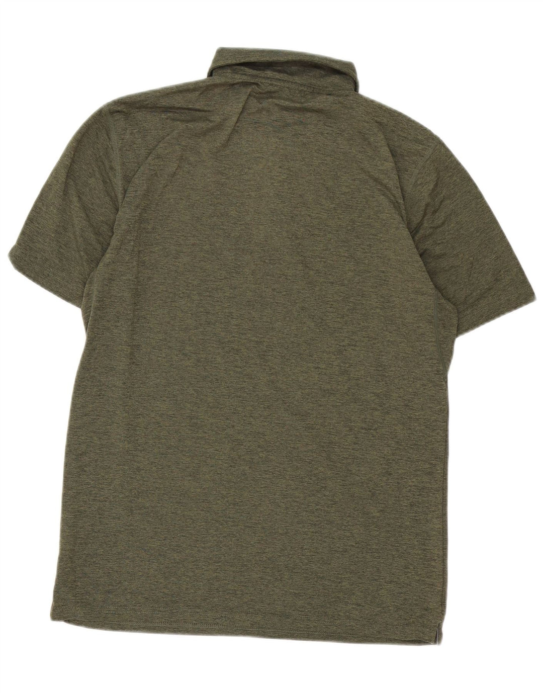 Calvin Klein Herren-Poloshirt aus mittelkhakifarbenem meliertem Polyester