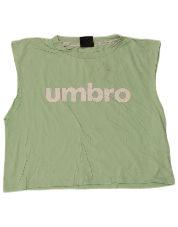 Umbro Damen Crop Graphic Vest Top UK 14 Large Grün