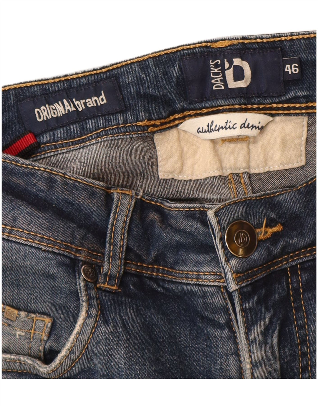 Dack's Distressed Slim-Jeans für Damen, Größe 46, Größe L, W30, L29, Blau, Baumwolle