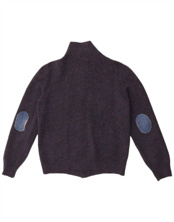 Herren-Strickjacke im Militärstil, Größe S, Marineblau