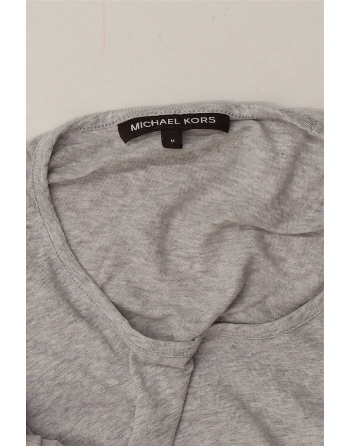 Michael Kors Herren Grafik-T-Shirt-Oberteil Mittelgrau meliert