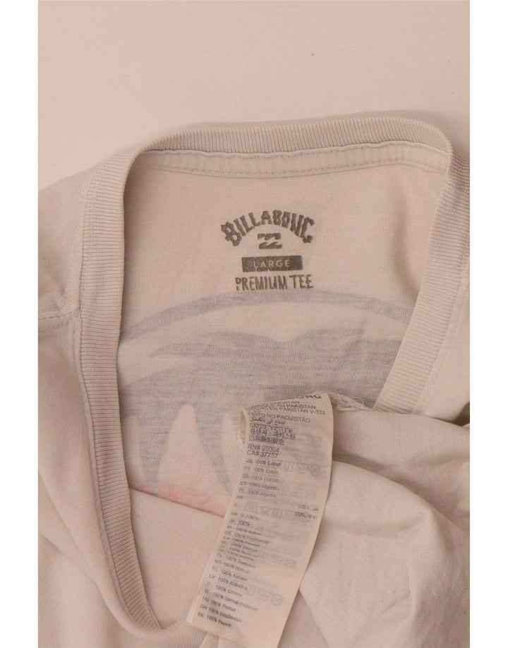 Billabong Herren-T-Shirt mit Grafik, groß, aus weißer Baumwolle