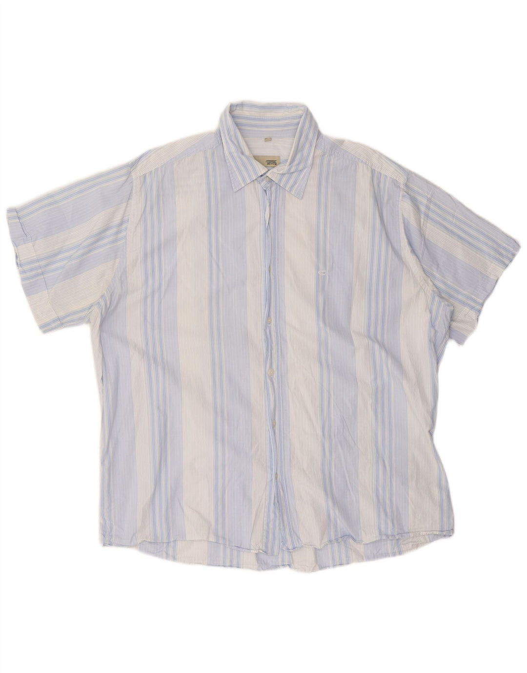 CAMEL ACTIVE Herren Slim Kurzarmhemd 2XL Blau gestreift