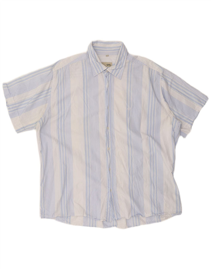 CAMEL ACTIVE Herren Slim Kurzarmhemd 2XL Blau gestreift