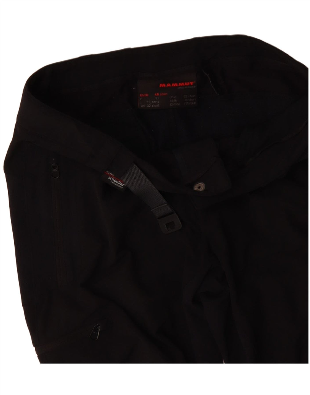 MAMMUT Damen Straight Cargo Freizeithose W32 L30 Schwarz Colourblock