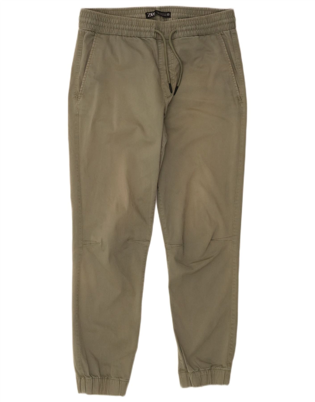 Zara Herren Jogger Chino Hose Medium W31 L27 Khaki