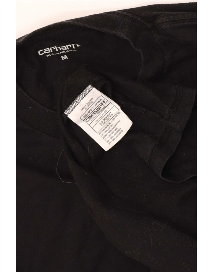 Carhartt Herren Grafik-T-Shirt-Oberteil aus mittelschwarzer Baumwolle