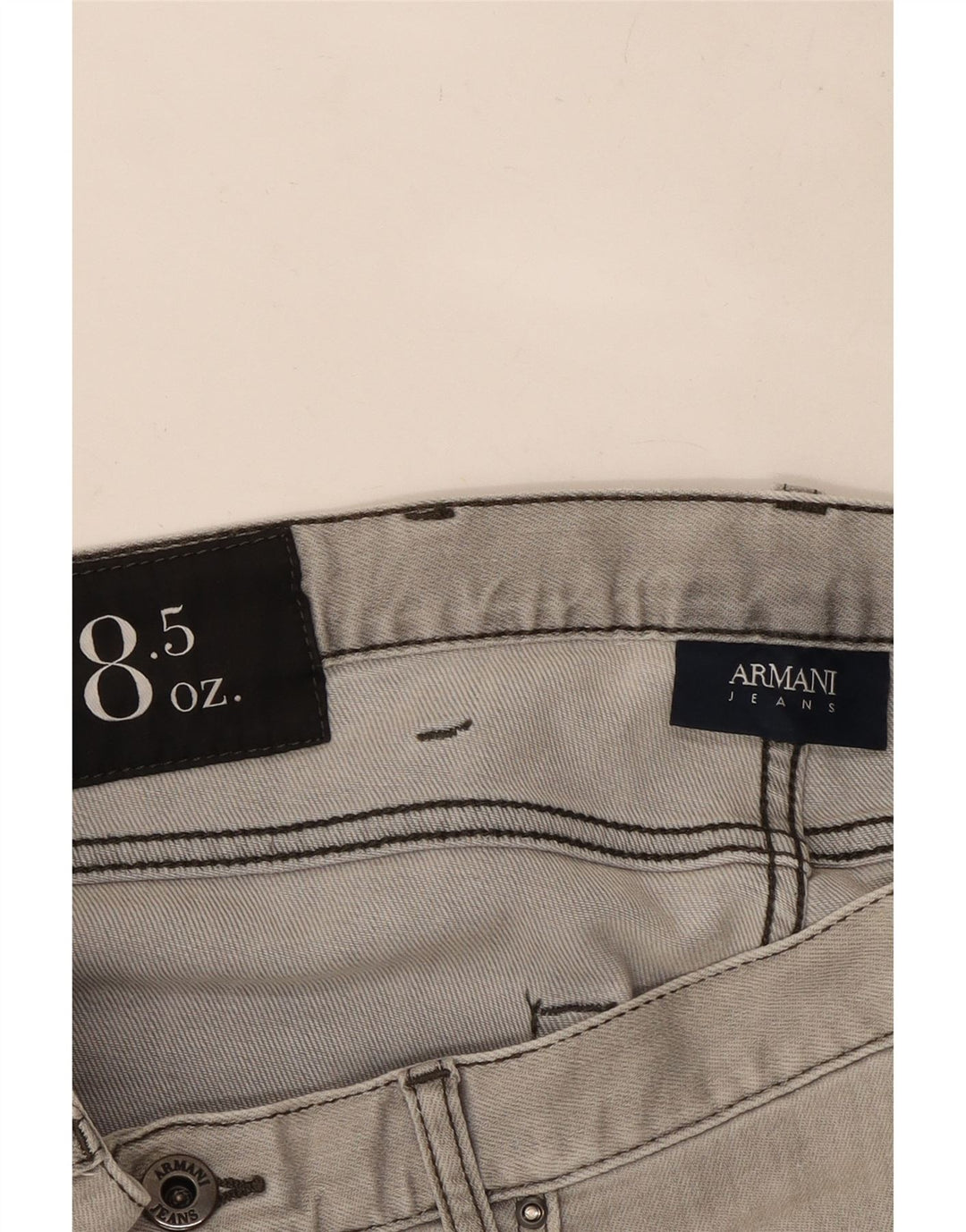 Armani Damen Straight Jeans W33 L28 Grau