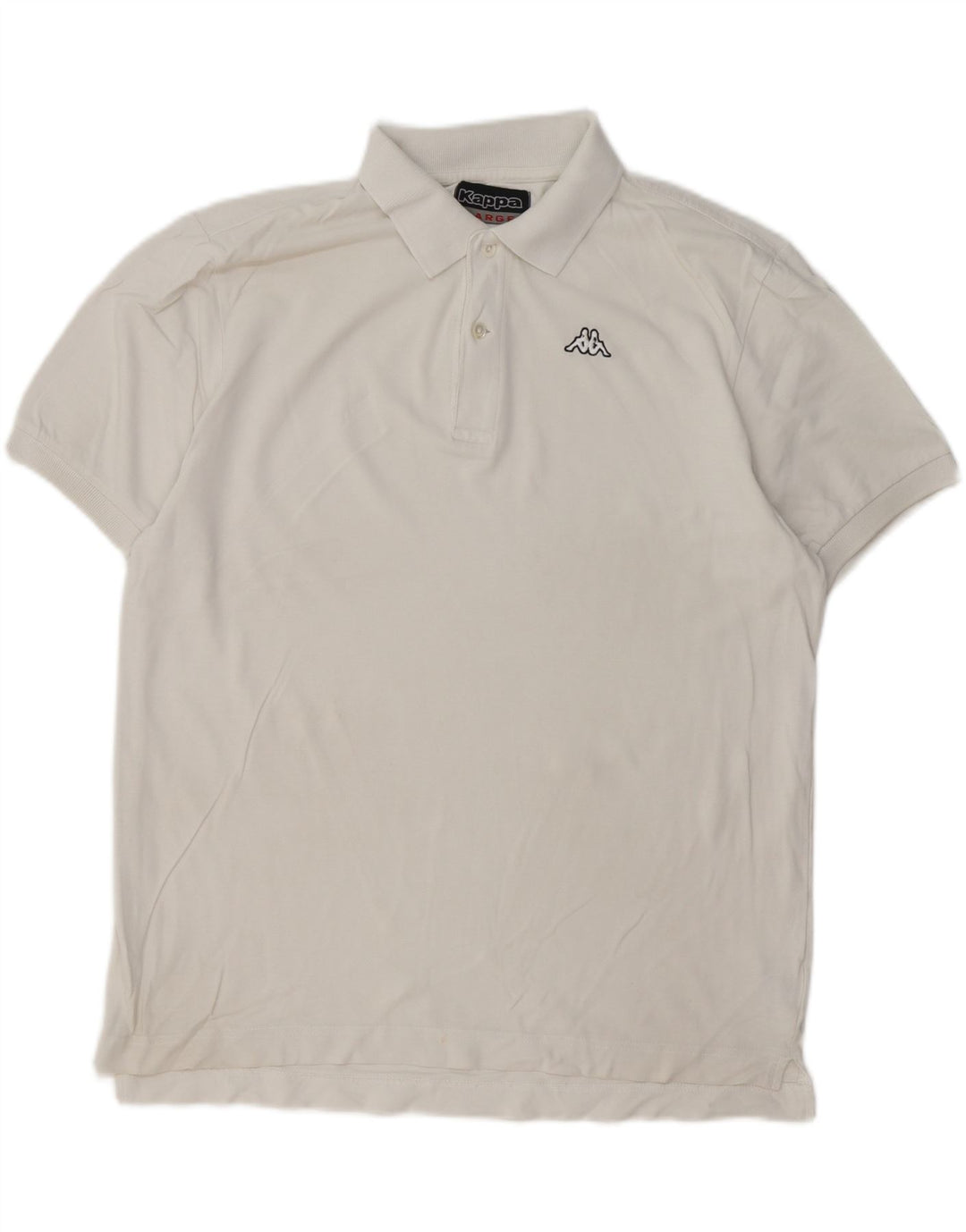 Kappa Herren-Poloshirt, groß, weiße Baumwolle