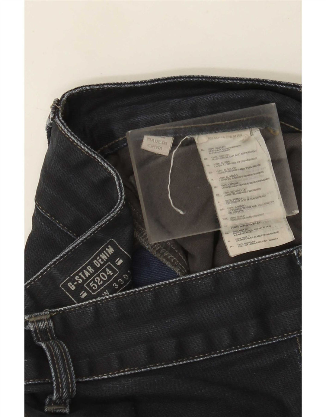 G-Star Herren 3301 Graphic Cargo Jeans W30 L33 Schwarze Baumwolle