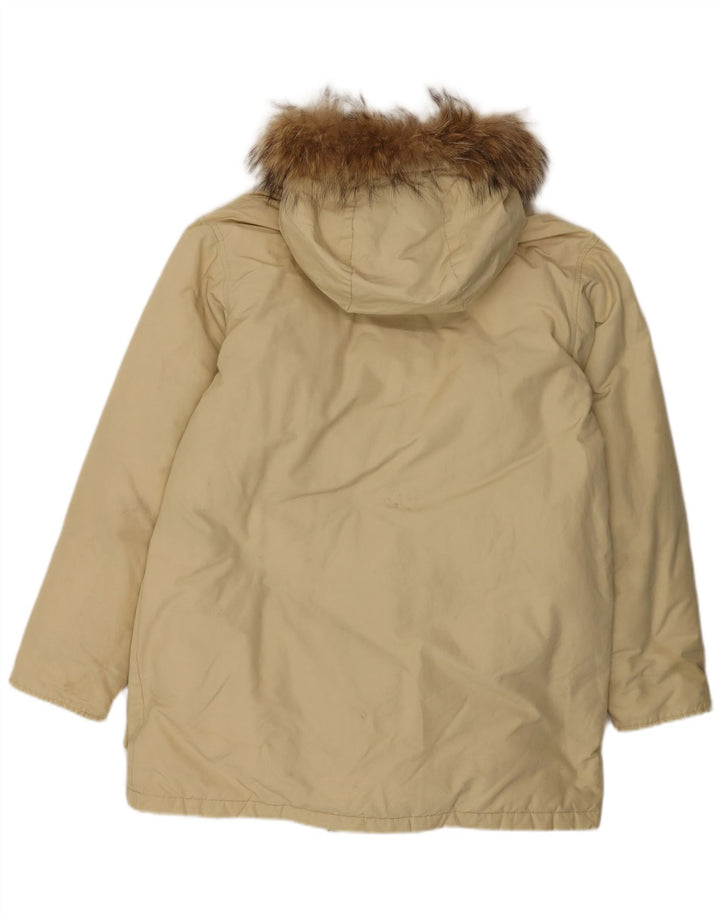 Woolrich Herren-Parka mit Kapuze, gepolstert, UK 38, Mittelbeige