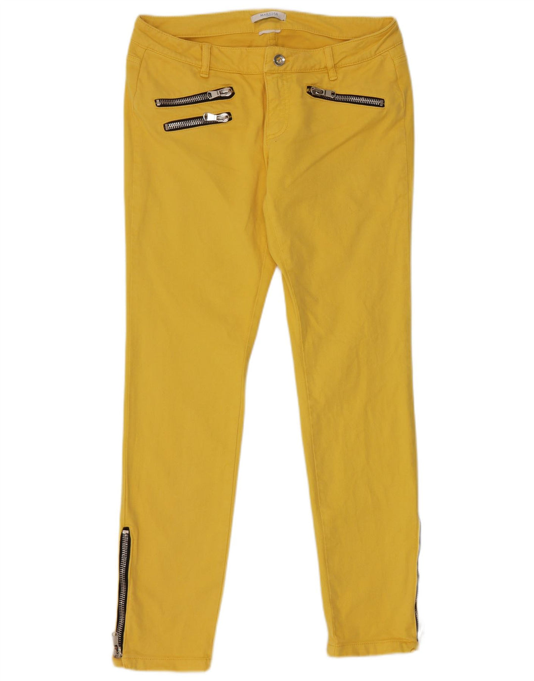 Marella Damen Slim Jeans W32 L29 Gelb